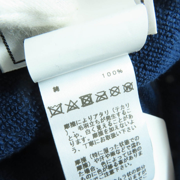 爱马仕 (HERMES) 经典 H 标志刺绣渔夫帽，海军蓝棉质，女款 XS 码