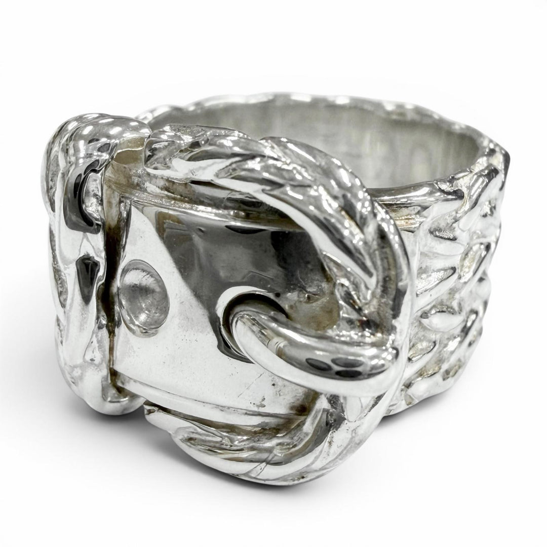 Excellent HERMES Ring ring Diane Silver 925 mens