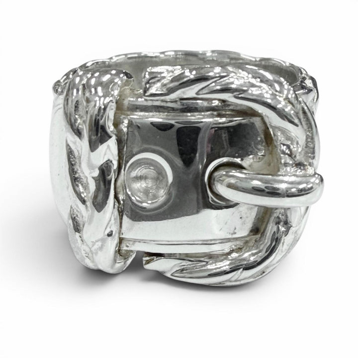 Excellent HERMES Ring ring Diane Silver 925 mens