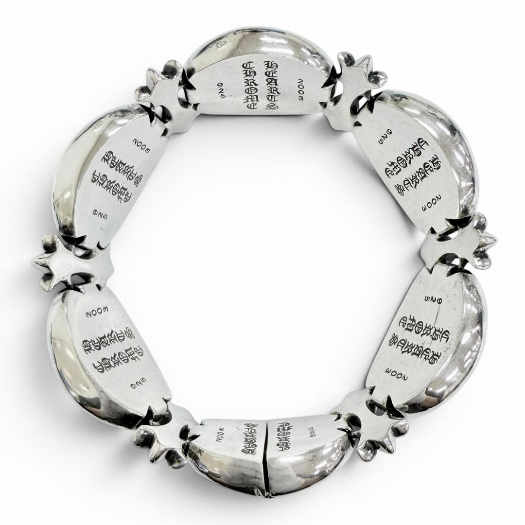 Great CHROME HEARTS bracelet Tiny Oval Star Bracelet Silver 925 mens