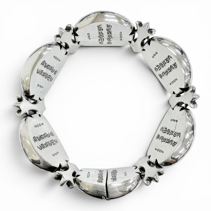 Great CHROME HEARTS bracelet Tiny Oval Star Bracelet Silver 925 mens