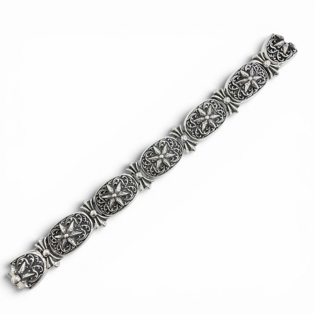 Great CHROME HEARTS bracelet Tiny Oval Star Bracelet Silver 925 mens