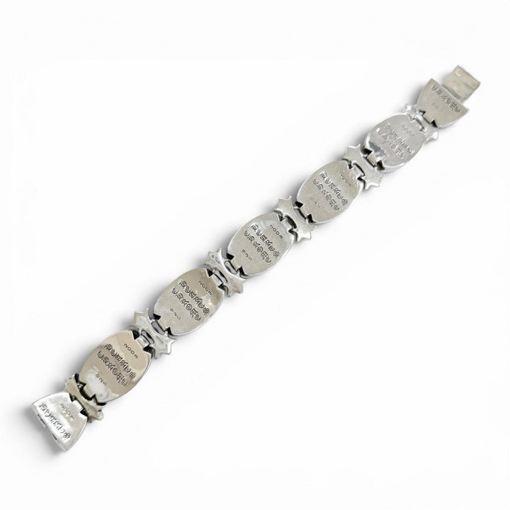 Great CHROME HEARTS bracelet Tiny Oval Star Bracelet Silver 925 mens