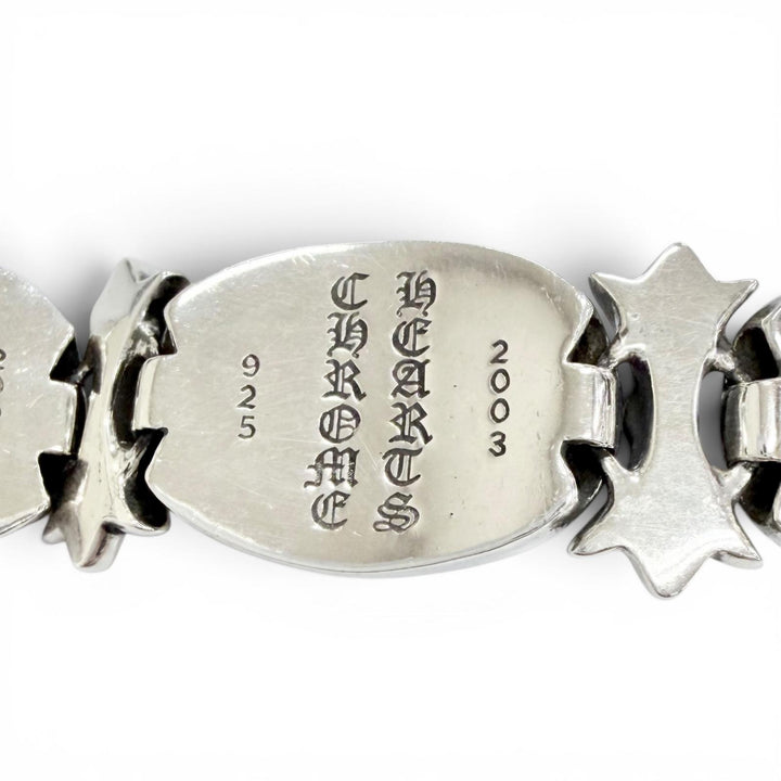 Great CHROME HEARTS bracelet Tiny Oval Star Bracelet Silver 925 mens