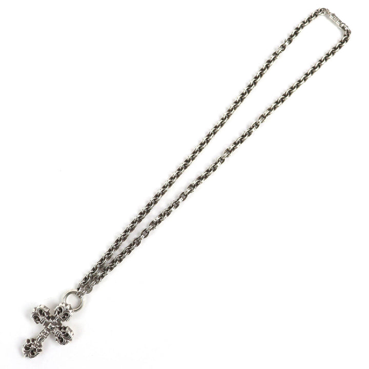 Great CHROME HEARTS FILIG CROSS XS W PAPER CHAIN Necklace 20 inches Silver 925