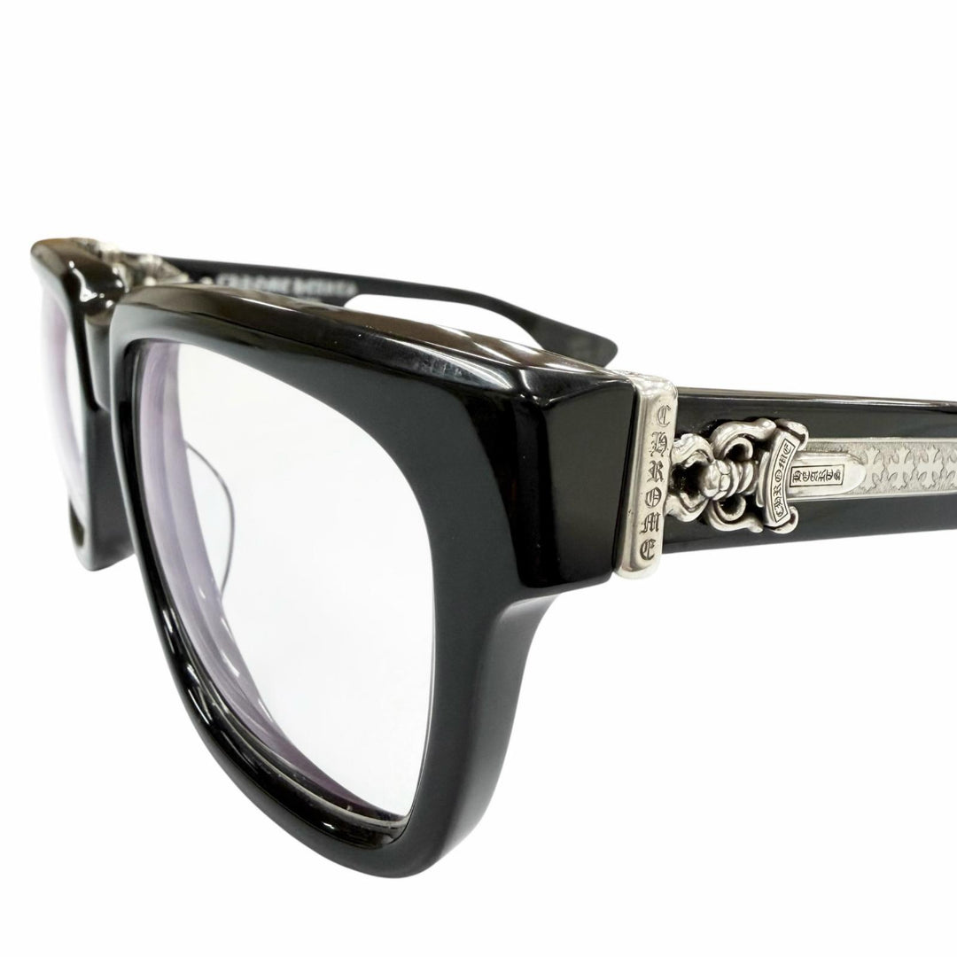 Great CHROME HEARTS Glasses BOX-OFFICER Dagger Metal Square black 925 mens