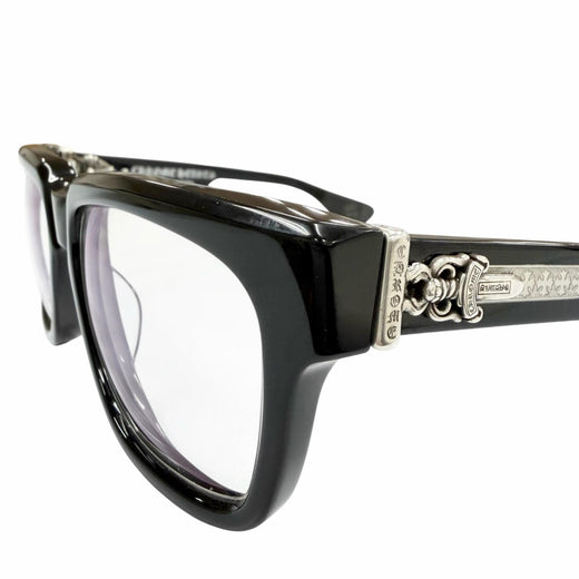 Great CHROME HEARTS Glasses BOX-OFFICER Dagger Metal Square black 925 mens
