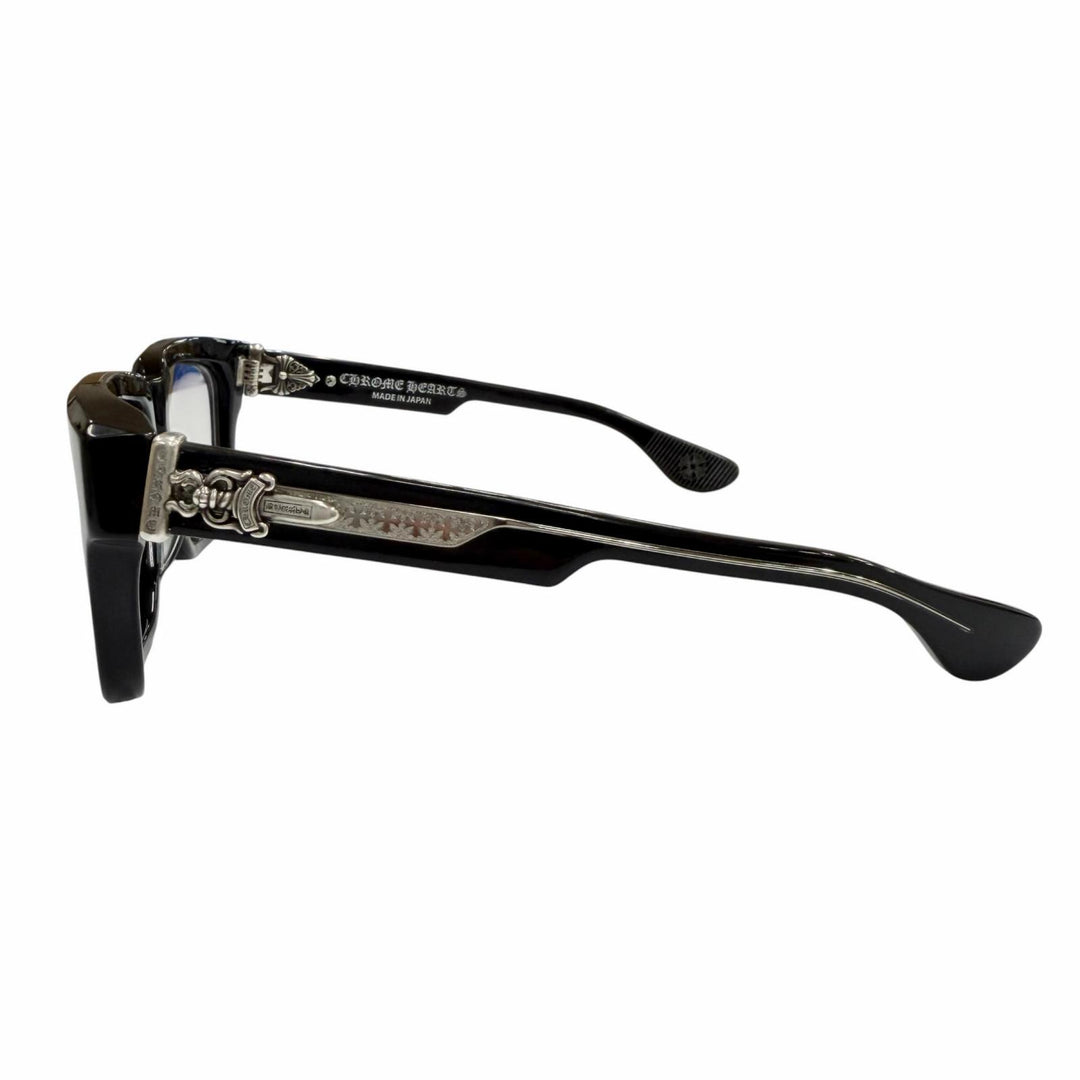 Great CHROME HEARTS Glasses BOX-OFFICER Dagger Metal Square black 925 mens