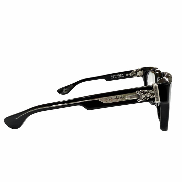 Great CHROME HEARTS Glasses BOX-OFFICER Dagger Metal Square black 925 mens