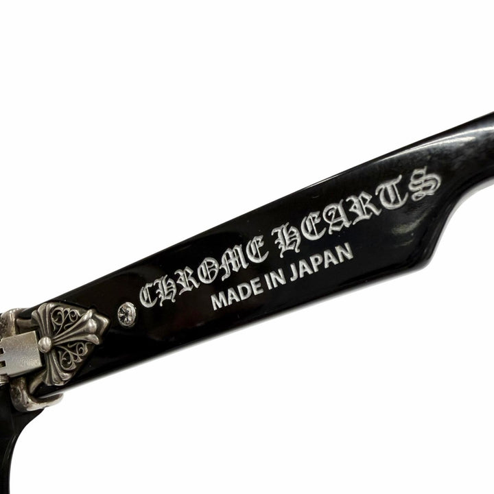 Great CHROME HEARTS Glasses BOX-OFFICER Dagger Metal Square black 925 mens