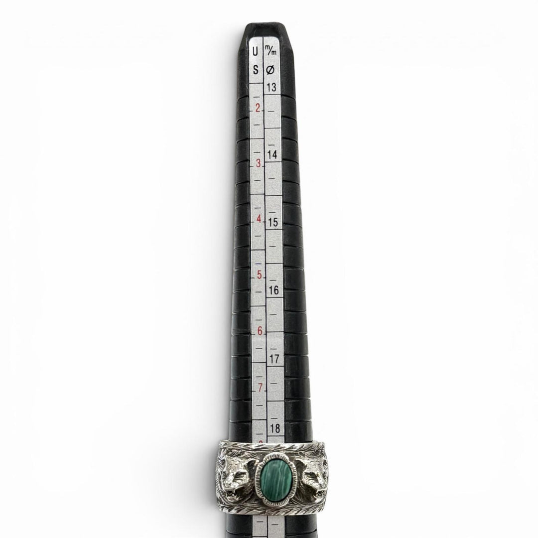 Great GUCCI Ring Arabesque Garden Cat Head Silver AG925 mens 20 461991
