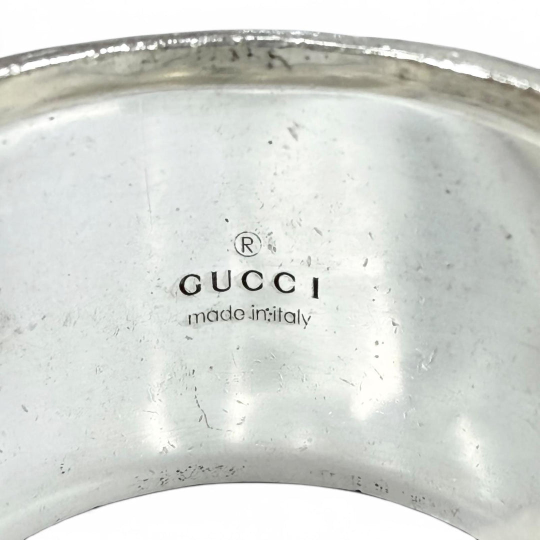 Great GUCCI Ring Arabesque Garden Cat Head Silver AG925 mens 20 461991
