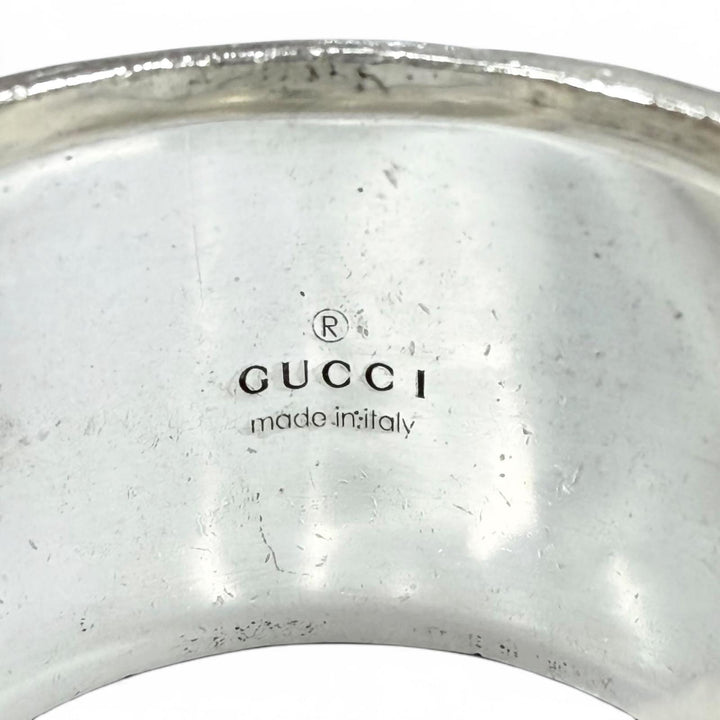 Great GUCCI Ring Arabesque Garden Cat Head Silver AG925 mens 20 461991