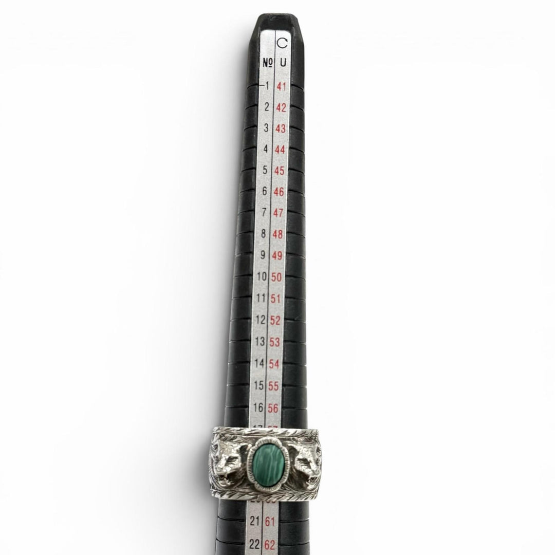 Great GUCCI Ring Arabesque Garden Cat Head Silver AG925 mens 20 461991