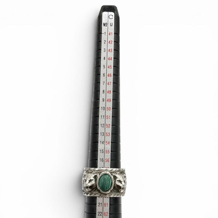 Great GUCCI Ring Arabesque Garden Cat Head Silver AG925 mens 20 461991