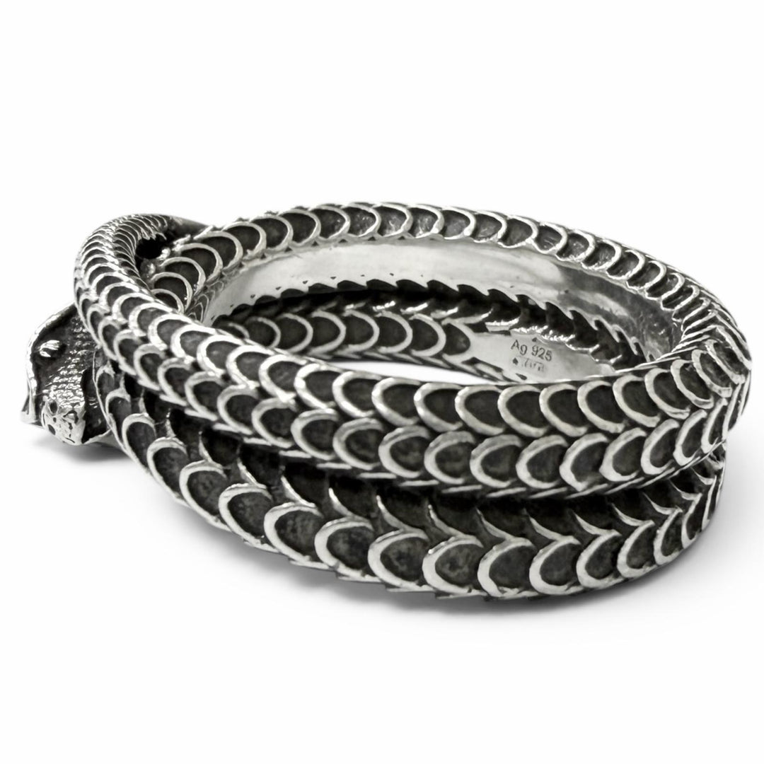 Great GUCCI Ring ring Garden snake Silver SV925 mens 21 577294