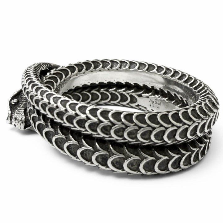 Great GUCCI Ring ring Garden snake Silver SV925 mens 21 577294