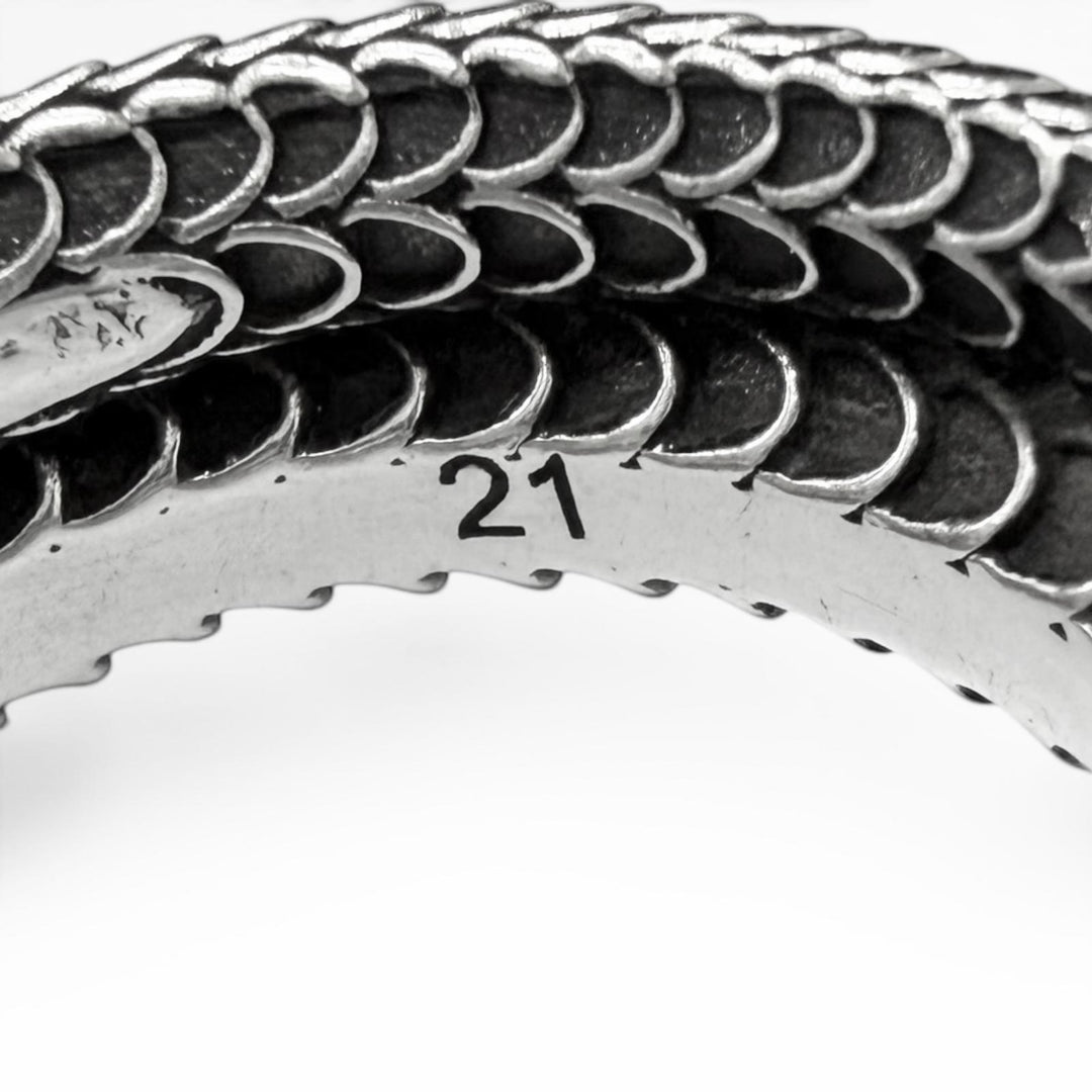 Great GUCCI Ring ring Garden snake Silver SV925 mens 21 577294