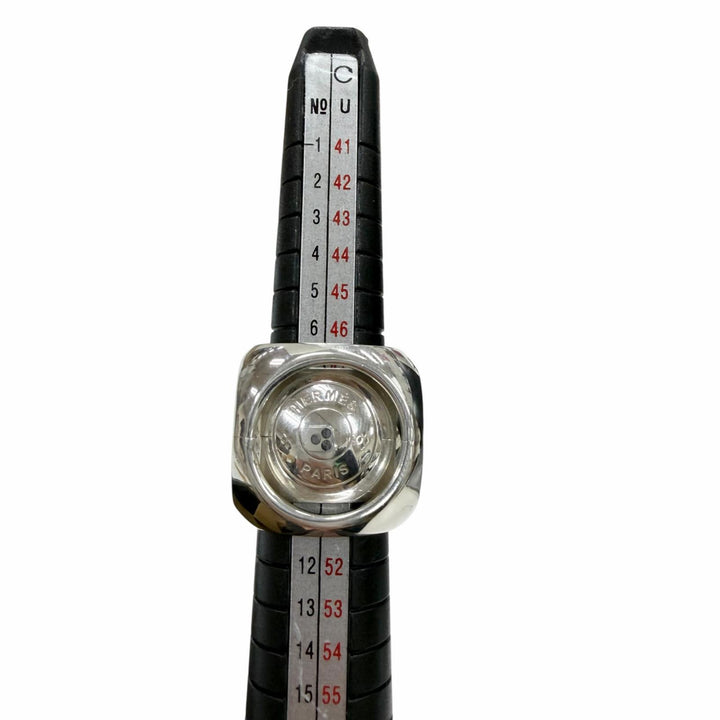 Great HERMES Ring Extra Wide Serie Silver AG925 mens