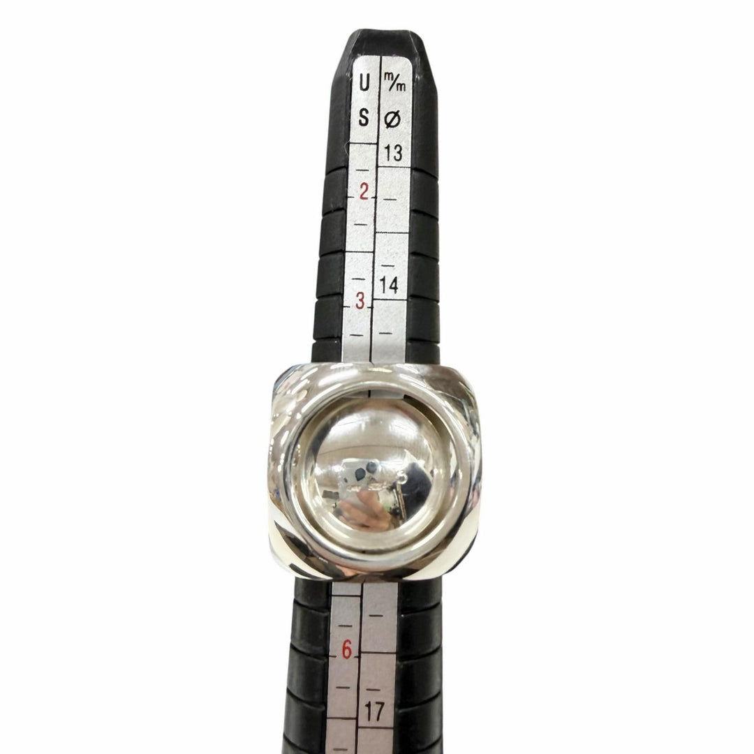 Great HERMES Ring Extra Wide Serie Silver AG925 mens