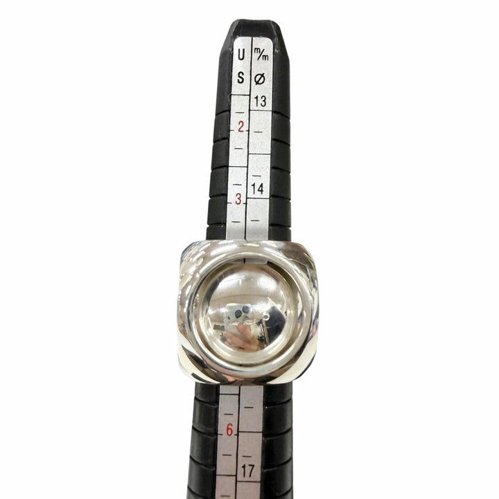 Great HERMES Ring Extra Wide Serie Silver AG925 mens