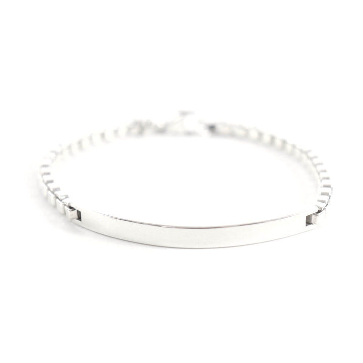 Excellent TIFFANY&Co. bracelet Venetian Link ID Bracelet Silver AG925 mens