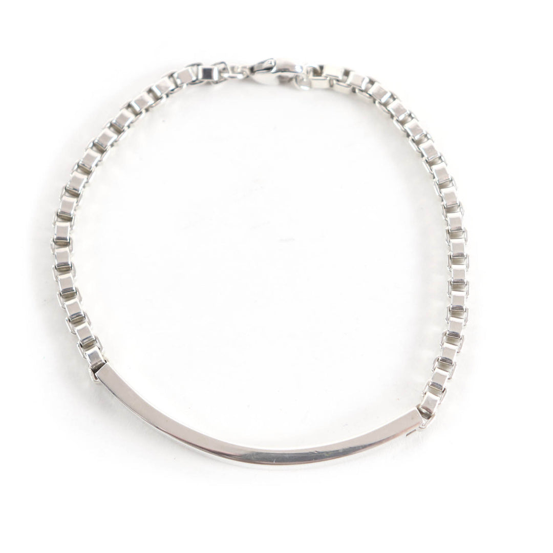 Excellent TIFFANY&Co. bracelet Venetian Link ID Bracelet Silver AG925 mens