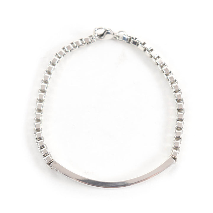 Excellent TIFFANY&Co. bracelet Venetian Link ID Bracelet Silver AG925 mens
