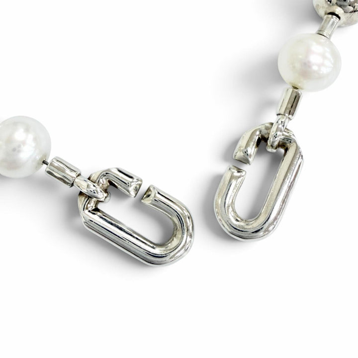 Excellent TIFFANY&Co. Hardware Freshwater Pearl Ball Necklace Choker AG925