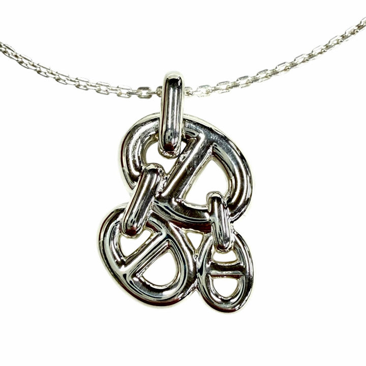 Great HERMES Necklace Chene Dunkle Anchene PM Silver 925 Women