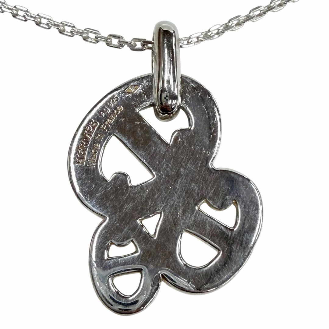 Great HERMES Necklace Chene Dunkle Anchene PM Silver 925 Women