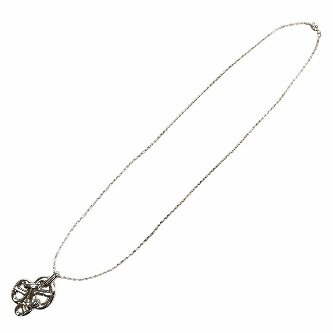 Great HERMES Necklace Chene Dunkle Anchene PM Silver 925 Women