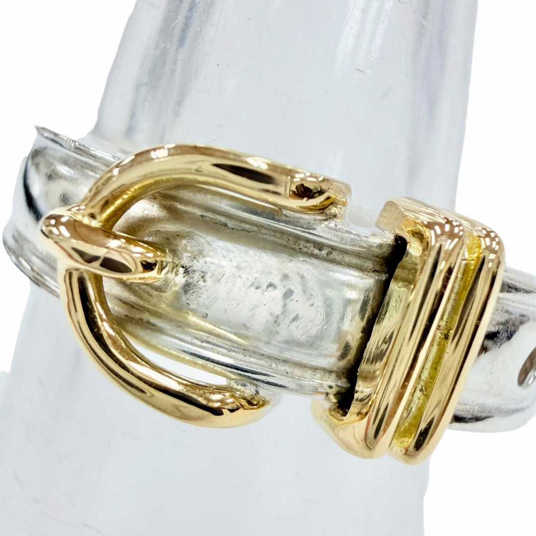 Excellent HERMES Ring ring Santur Ring combination Silver 925 Women