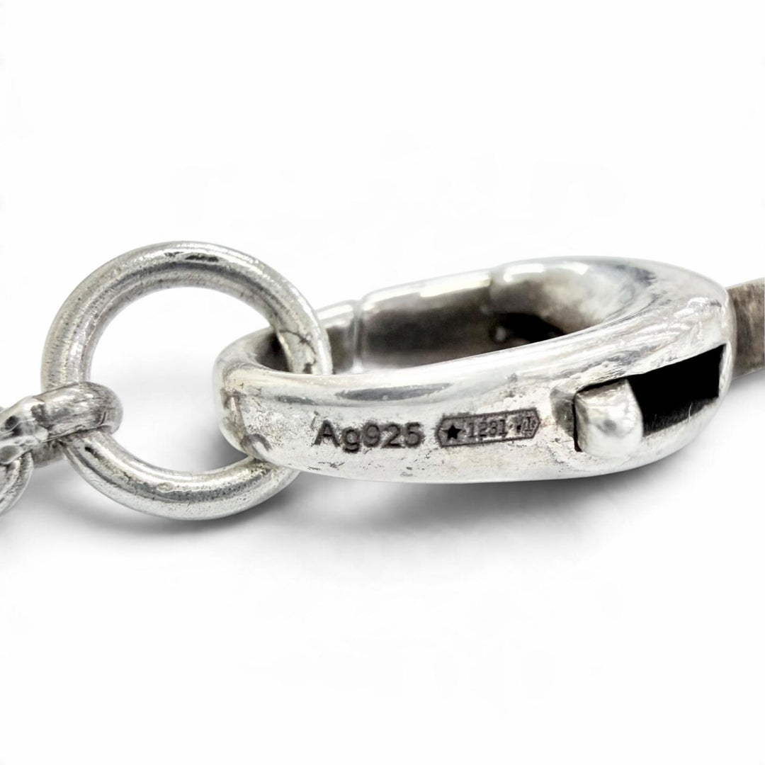 Great GUCCI Arabesque Double G Key Necklace Accessory Silver AG925 mens 627757