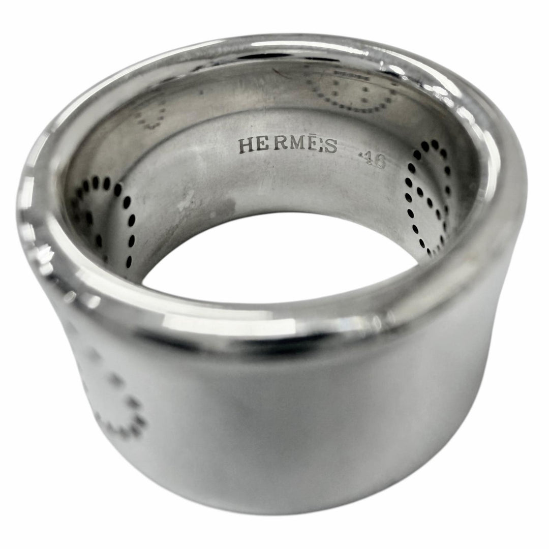 Excellent HERMES Ring ring Eclipse Luban Silver AG925 Women 46