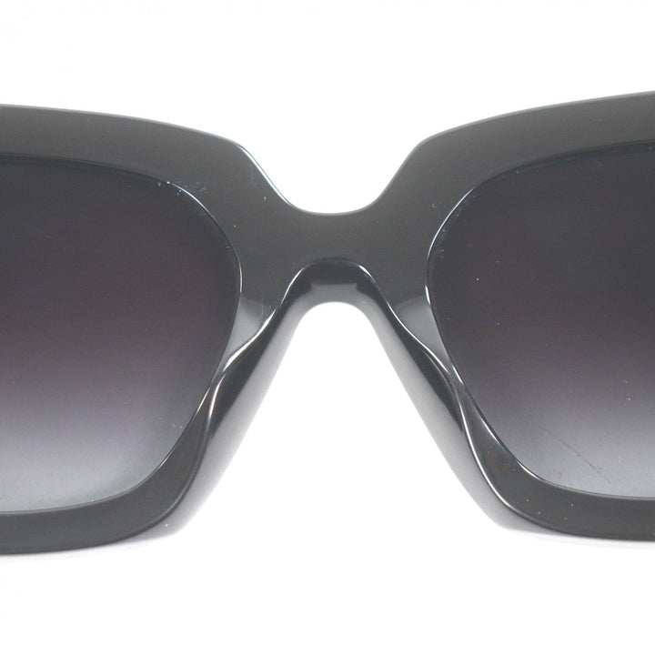 Very Good CHANEL sunglasses COCO Mark Rectangle Shape Eyewear black