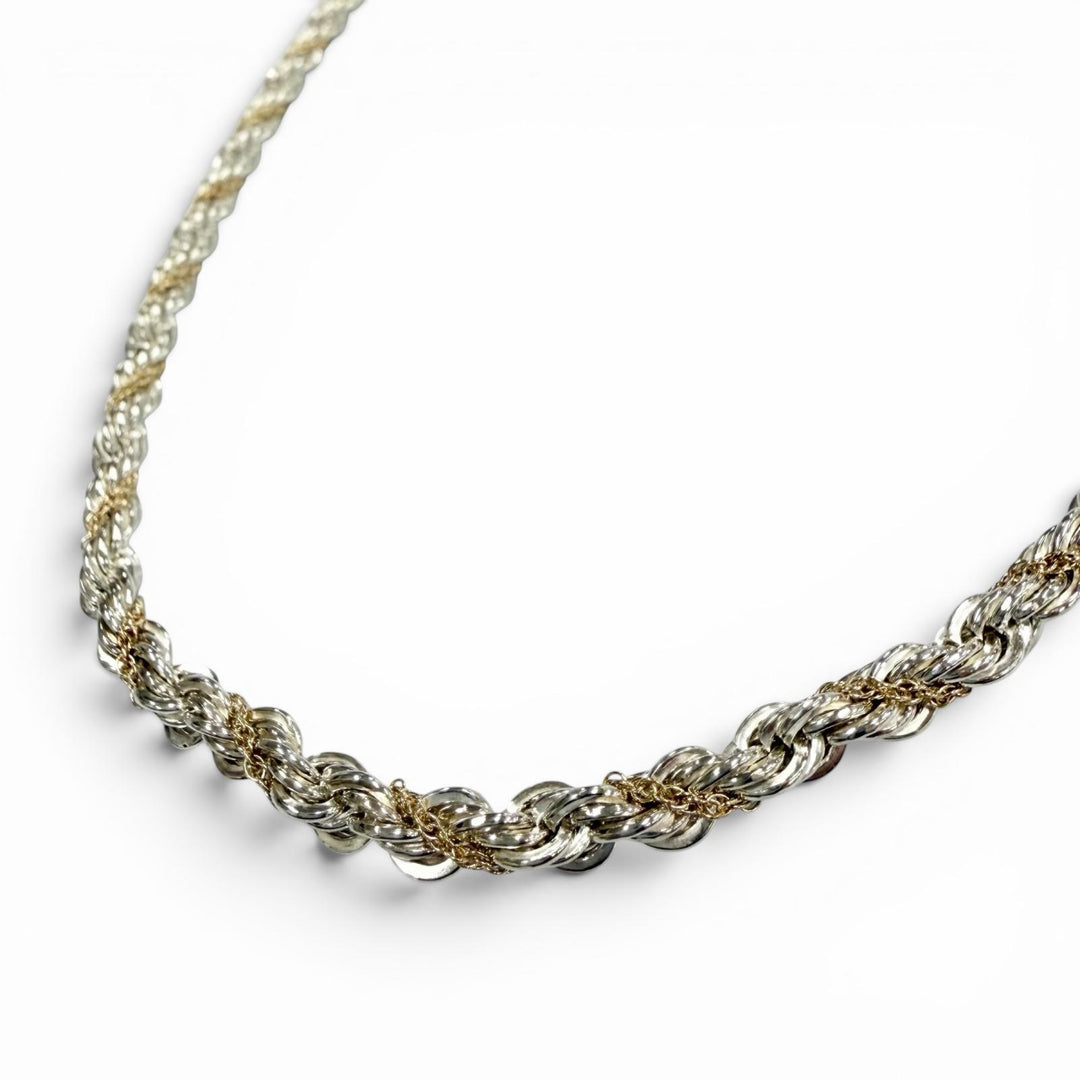 Excellent TIFFANY&Co. Necklace Twist Long Screw Chain Silver 925 mens