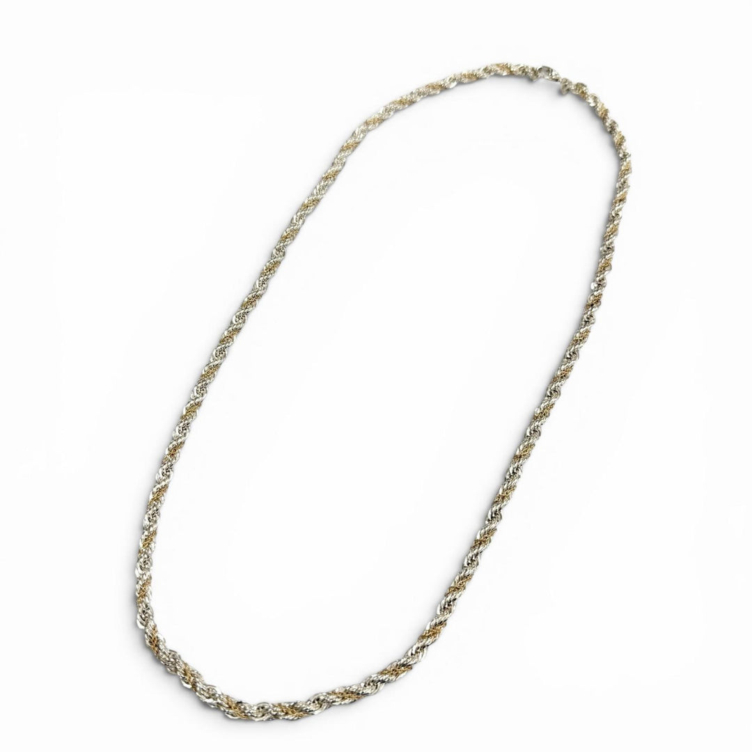 Excellent TIFFANY&Co. Necklace Twist Long Screw Chain Silver 925 mens