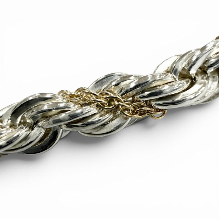 Excellent TIFFANY&Co. Necklace Twist Long Screw Chain Silver 925 mens