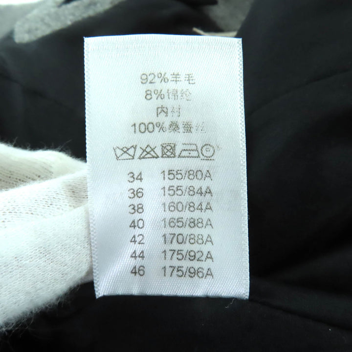 素晴らしいCELINEコートグレーウールレディース34 2 8H28/4904