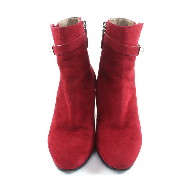 Great HERMES short boots Saint Germain Bordeaux Suede leather Women 35.5