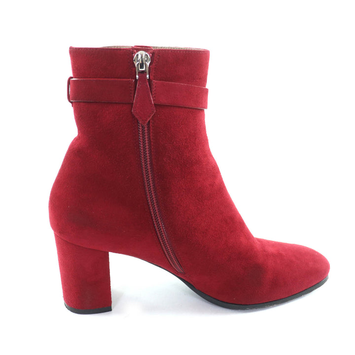 Great HERMES short boots Saint Germain Bordeaux Suede leather Women 35.5