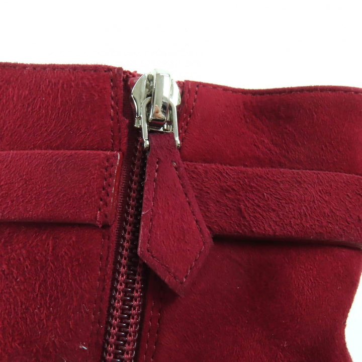Great HERMES short boots Saint Germain Bordeaux Suede leather Women 35.5