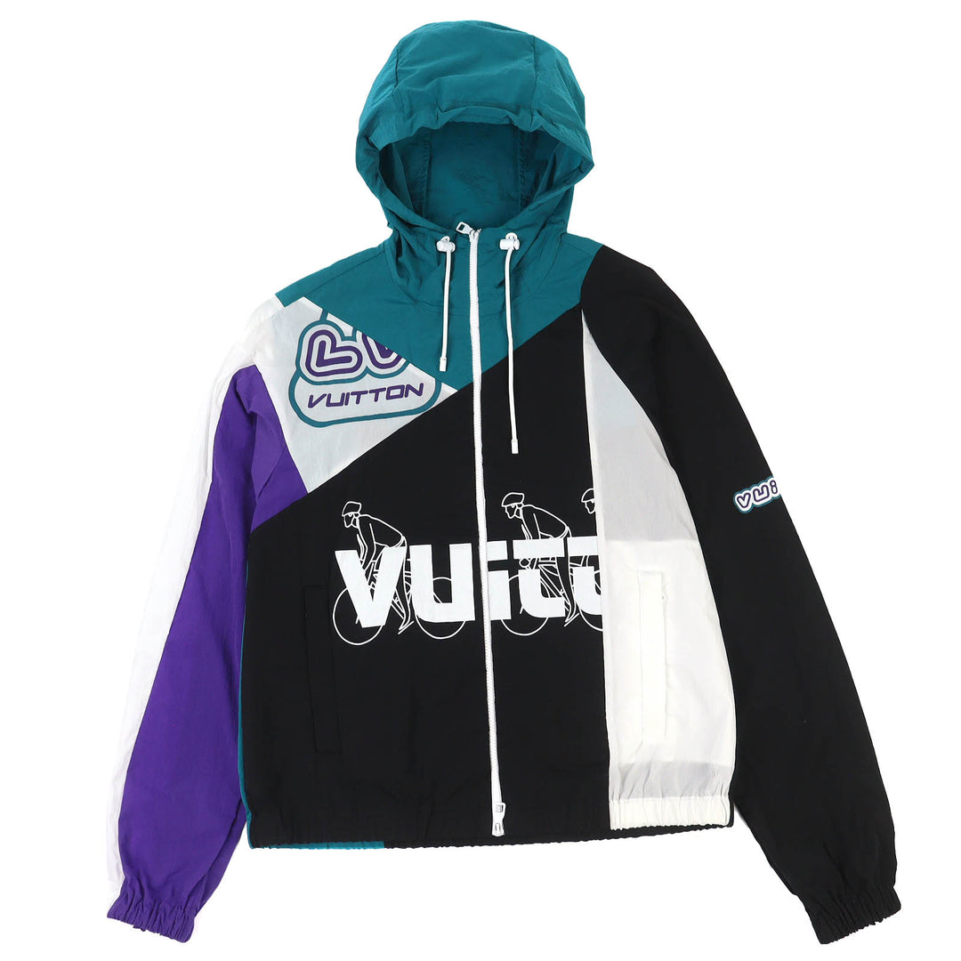 Great LOUIS VUITTON Nylon jacket Patchwork Logo Light Windbreaker 44 1AAHF6