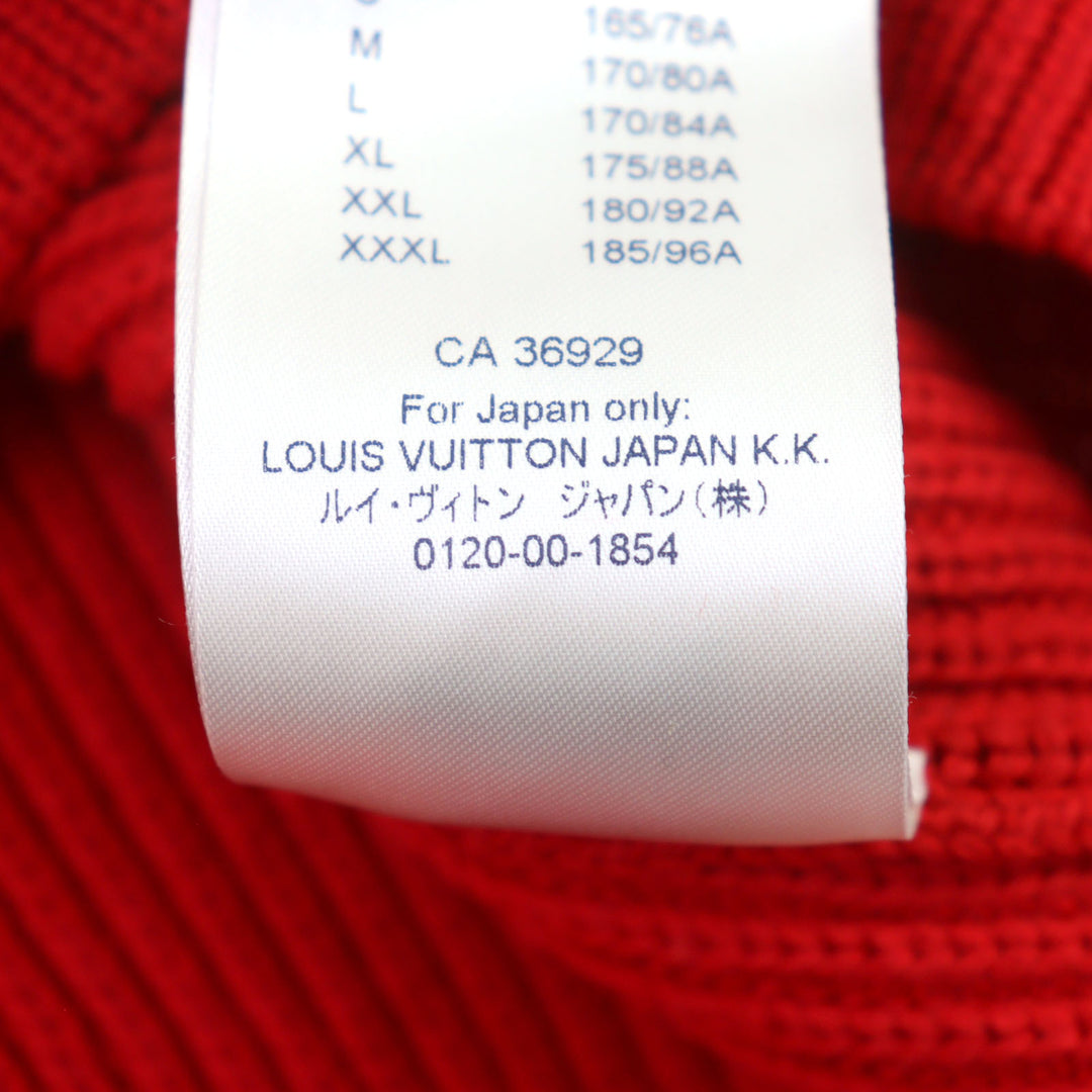 新品 LOUIS VUITTON ニット ロゴ刺繍 ラスタカラー クルーネック メンズ L HKN67W