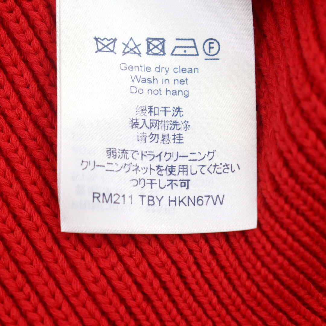 新品 LOUIS VUITTON ニット ロゴ刺繍 ラスタカラー クルーネック メンズ L HKN67W