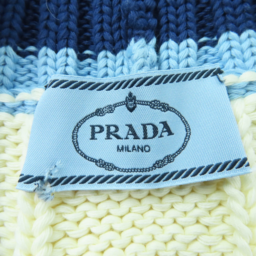 精美PRADA Best Triangle logo 象牙色棉质针织女款42码 P29837