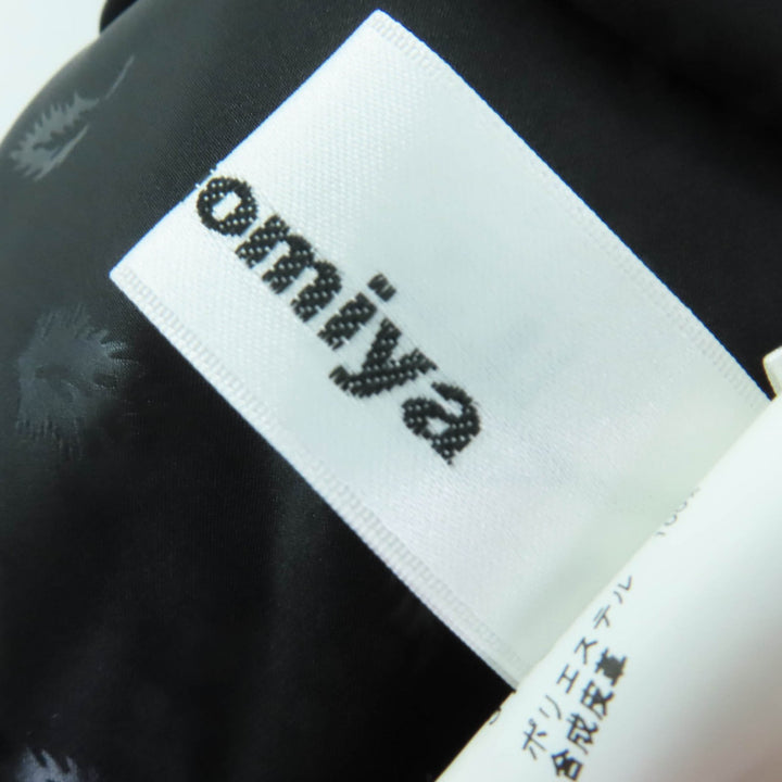 Great noir kei ninomiya COMME des GARCONS skirt Feather print hem ribbon black S