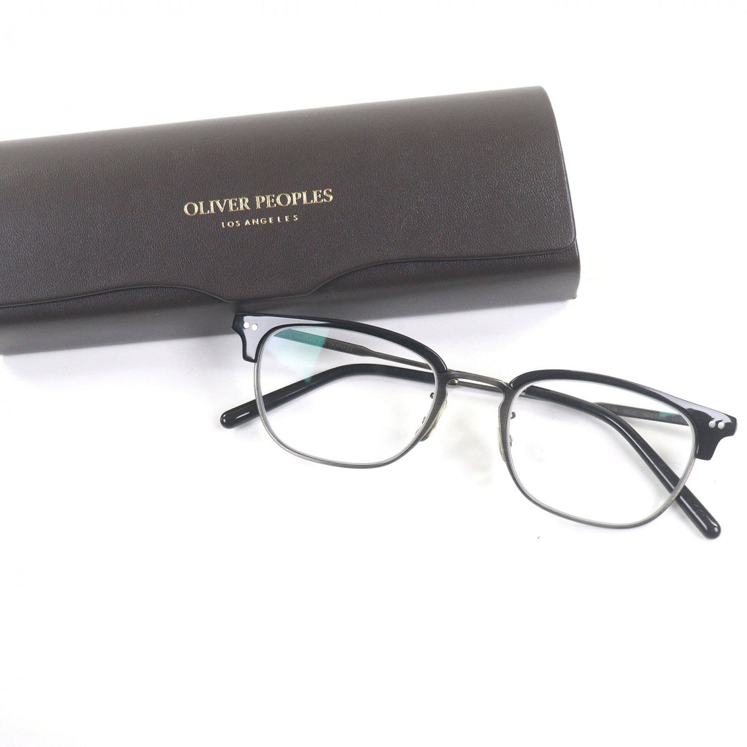 Excellent OLIVER PEOPLES Glasses KESTEN Half rim Black gun metallic