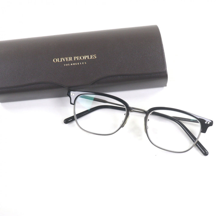 Excellent OLIVER PEOPLES Glasses KESTEN Half rim Black gun metallic